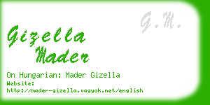 gizella mader business card